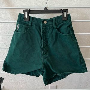 BONGO high waisted blue/green shorts